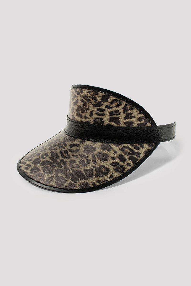 Leopard print semi-transparent Sun Visor