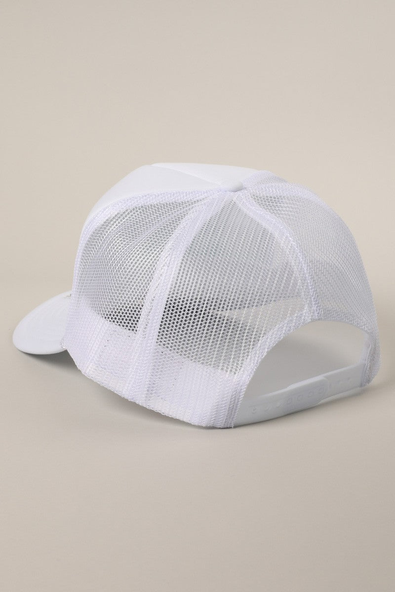 Salty Text Printed Mesh Back Foam Trucker Hat