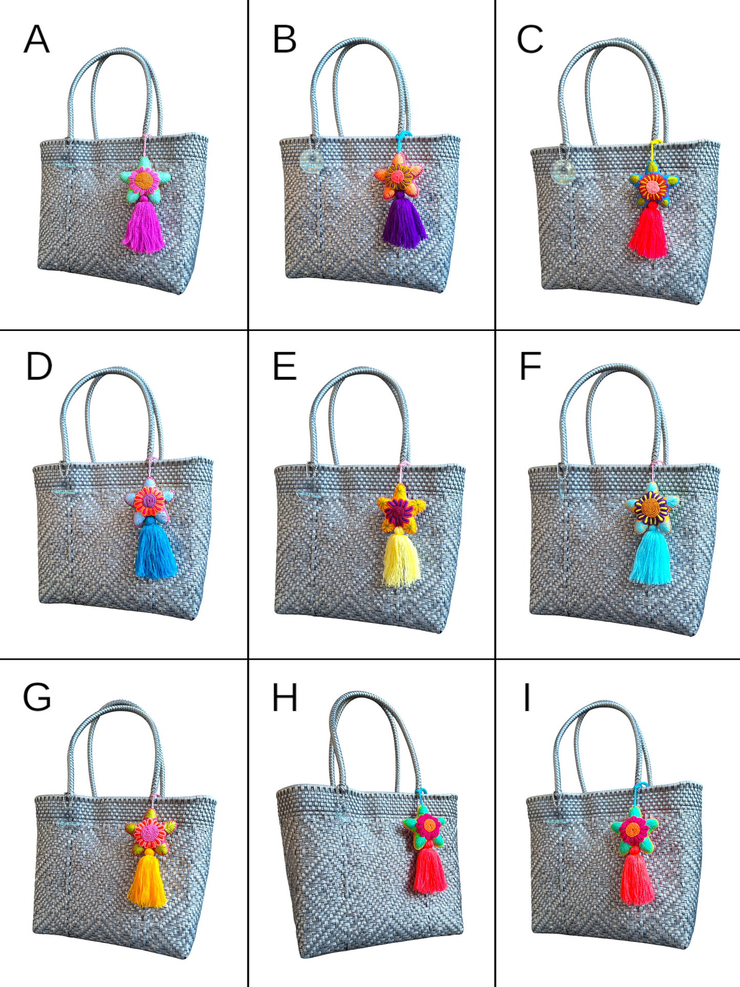 Embroidered Star Tassel - Multiple Colors
