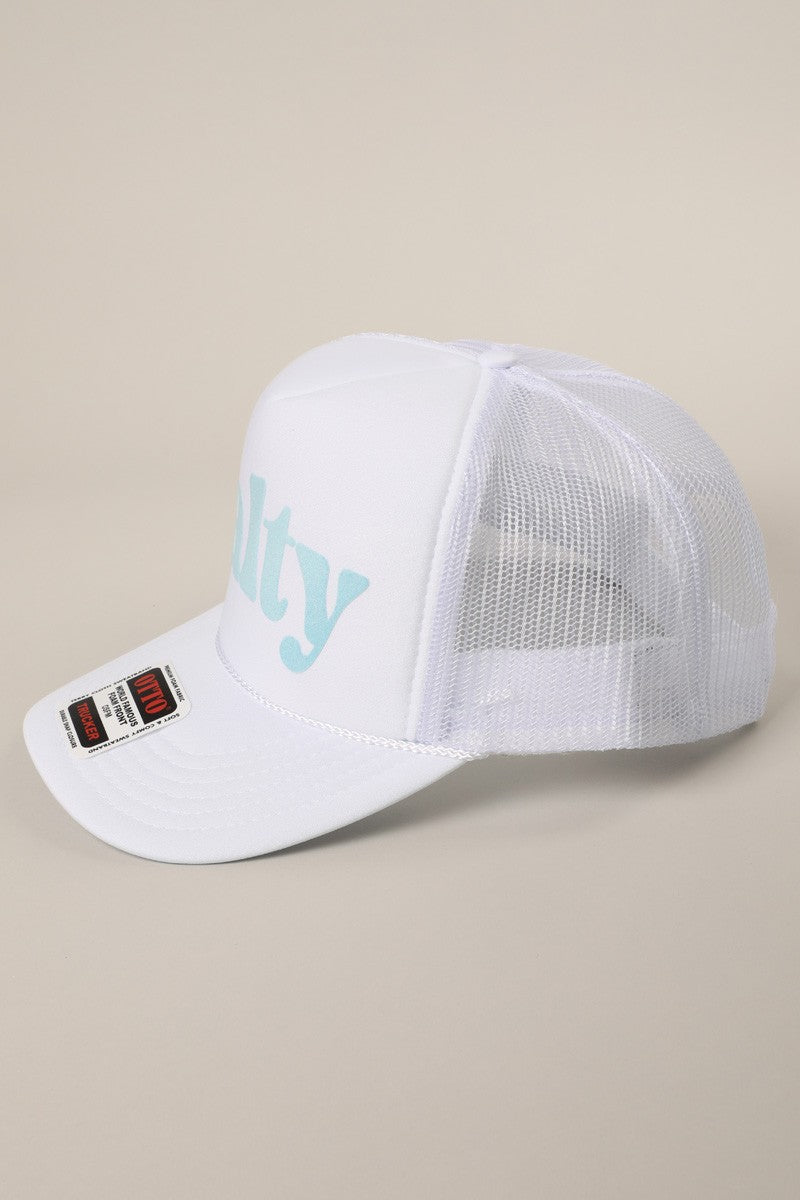 Salty Text Printed Mesh Back Foam Trucker Hat
