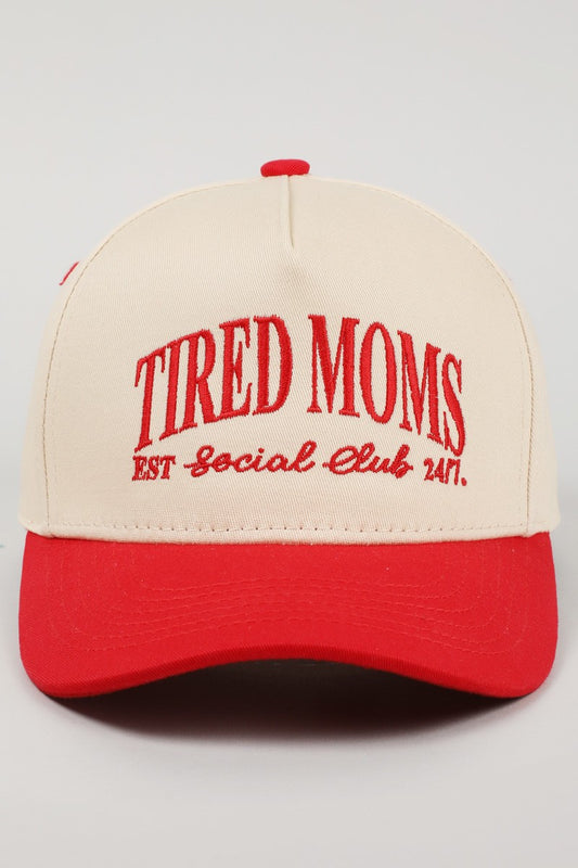 Tired Moms Est Social Club 24/7 Embroidery Cap
