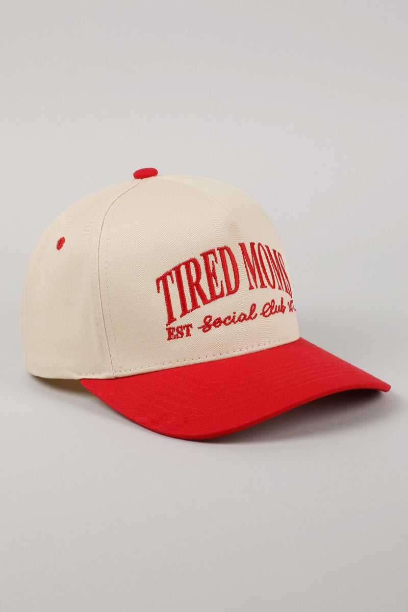Tired Moms Est Social Club 24/7 Embroidery Cap
